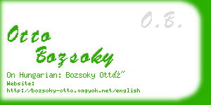 otto bozsoky business card